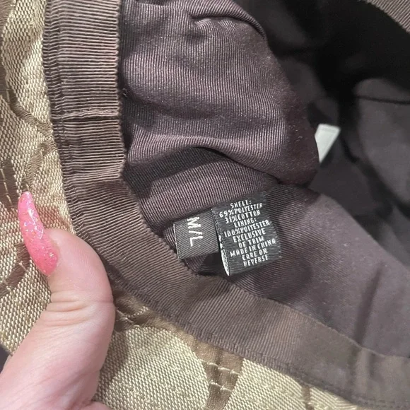 Coach Brown and Tan Patterned Hat - Picture 4 of 7